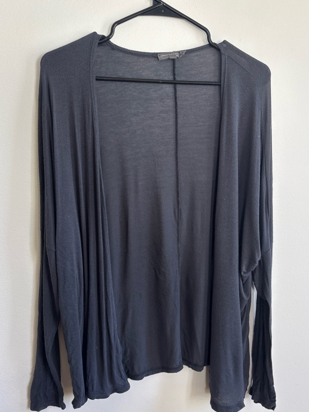 Gray Open-Front Women's Cardigan Sweater - Lightweight